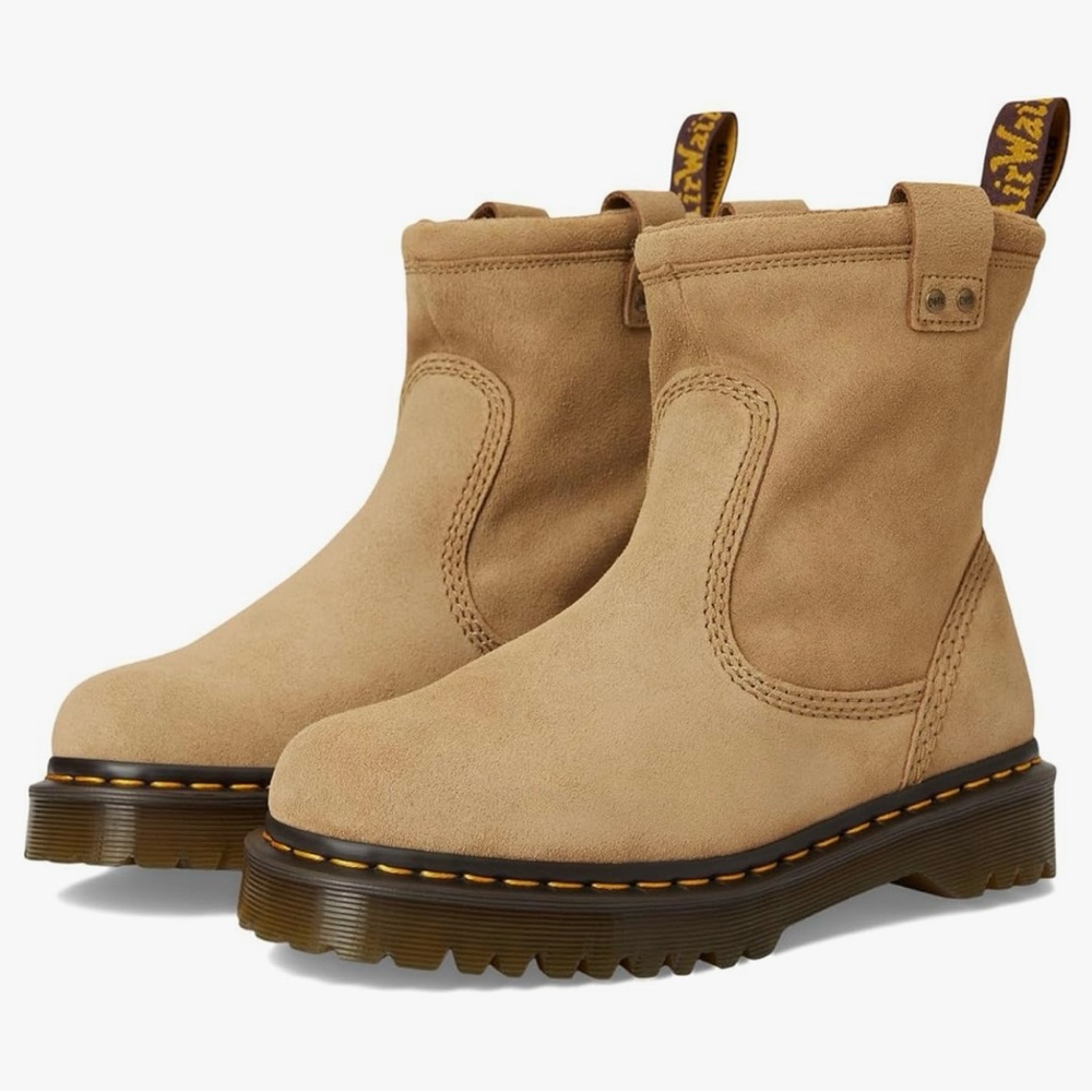 Dr. Martens Tan Suede Boots